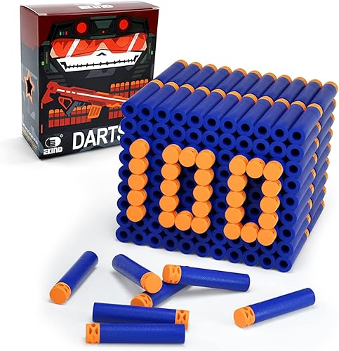 EKIND Paquete de 100 piezas de recambio de dardos de gofres de espuma compatible con NERF N-Strike Series Blaster