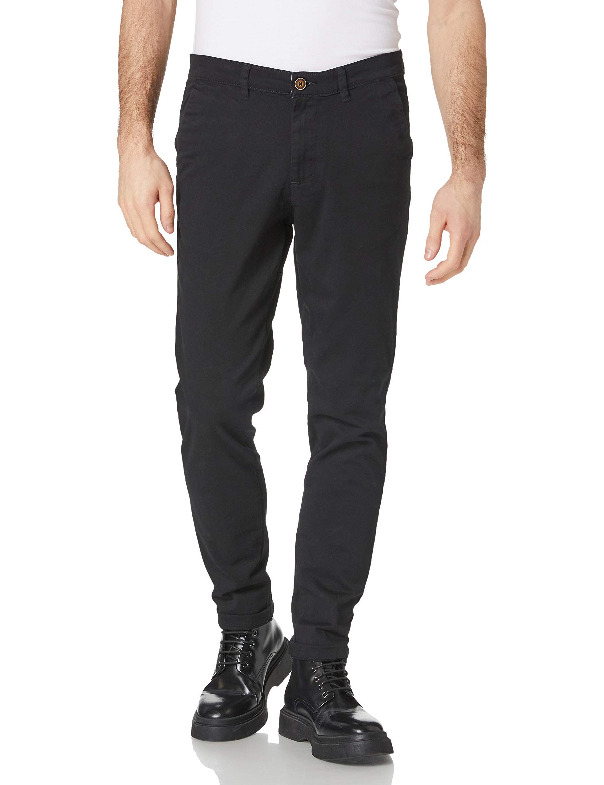 JACK & JONES Mens Dave Chino Pants Black 32W / 32L