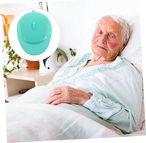 Miniatura 5 de 1 sartén de plástico con tapas con tapa, sartenes de plástico para mujeres discapacitadas con tapa, bandeja de cama para pacientes, color verde