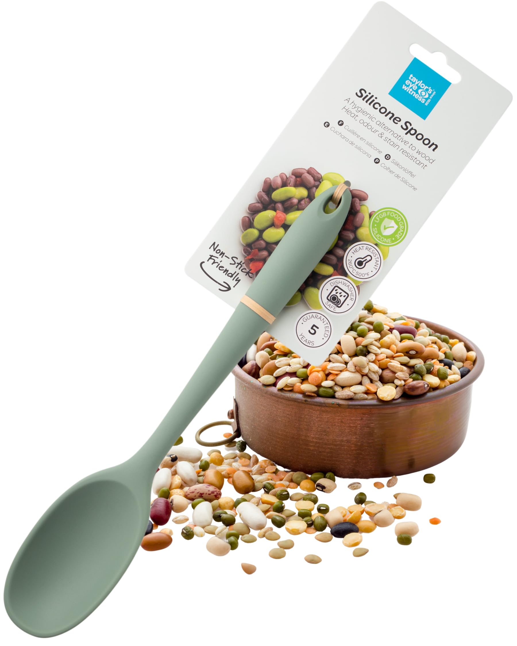 Taylors Eye Witness Large Silicone Sage Stirring Spoon