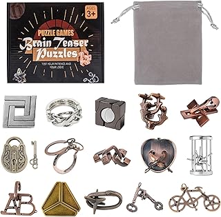 Comprar 15 Piezas Rompecabezas Metal, Juegos de Ingenio Metal Puzzle, Juegos Logica Inteligencia Educativos IQ Puzzle Juguetes Metalicos Rompecabezas Regalo para Adultos Adolescentes