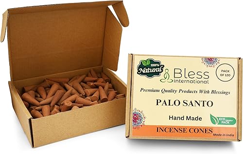 Miniatura 144 de Bless International Cedro 100% natural - Conos de incienso hechos a mano, sumergidos a mano, orgánicos, sin productos químicos para purificación