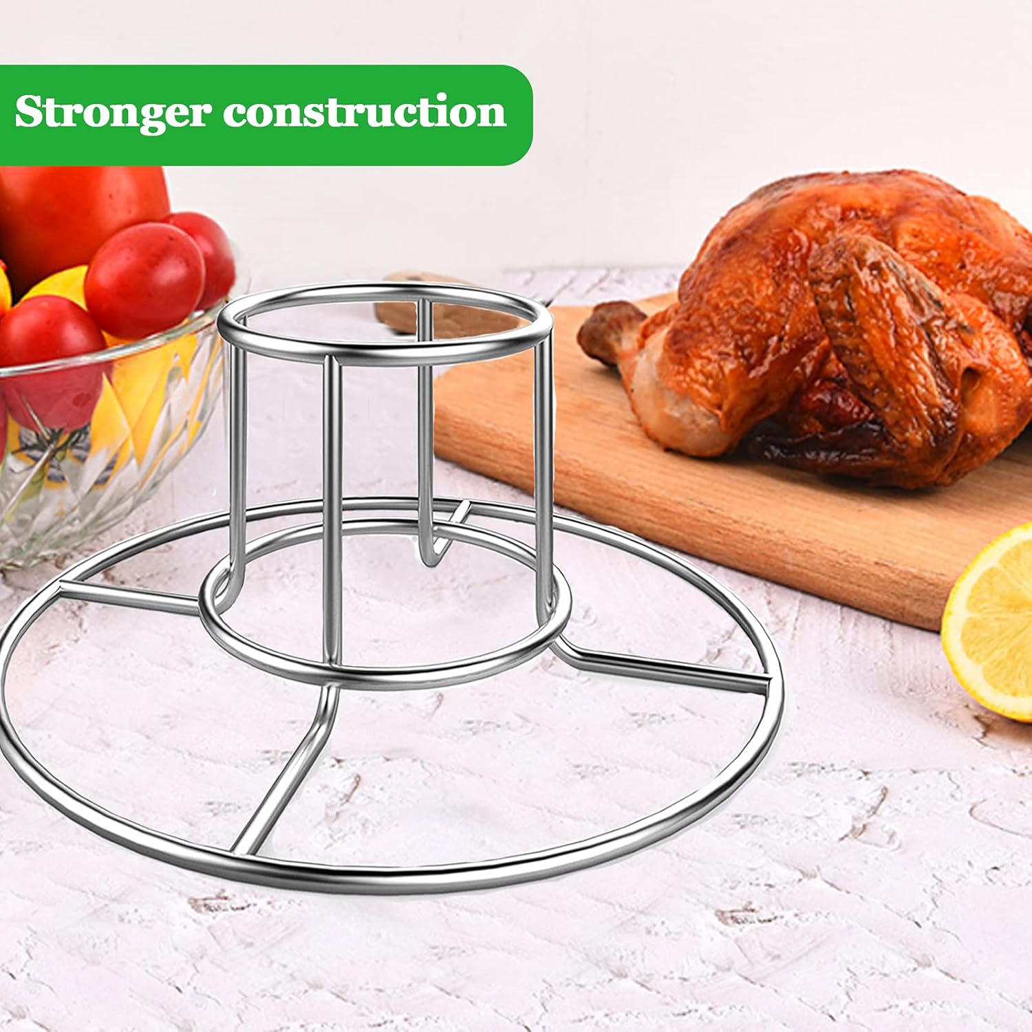 Buy Beer Can Chicken Holder,Stainless Steel Beer Butt Chicken Stand for