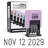 1822 Self Inking Date Stamp – Perfect for Shipping, Receiving, Expiration and Due Dates (Black Ink, Violet Mount)