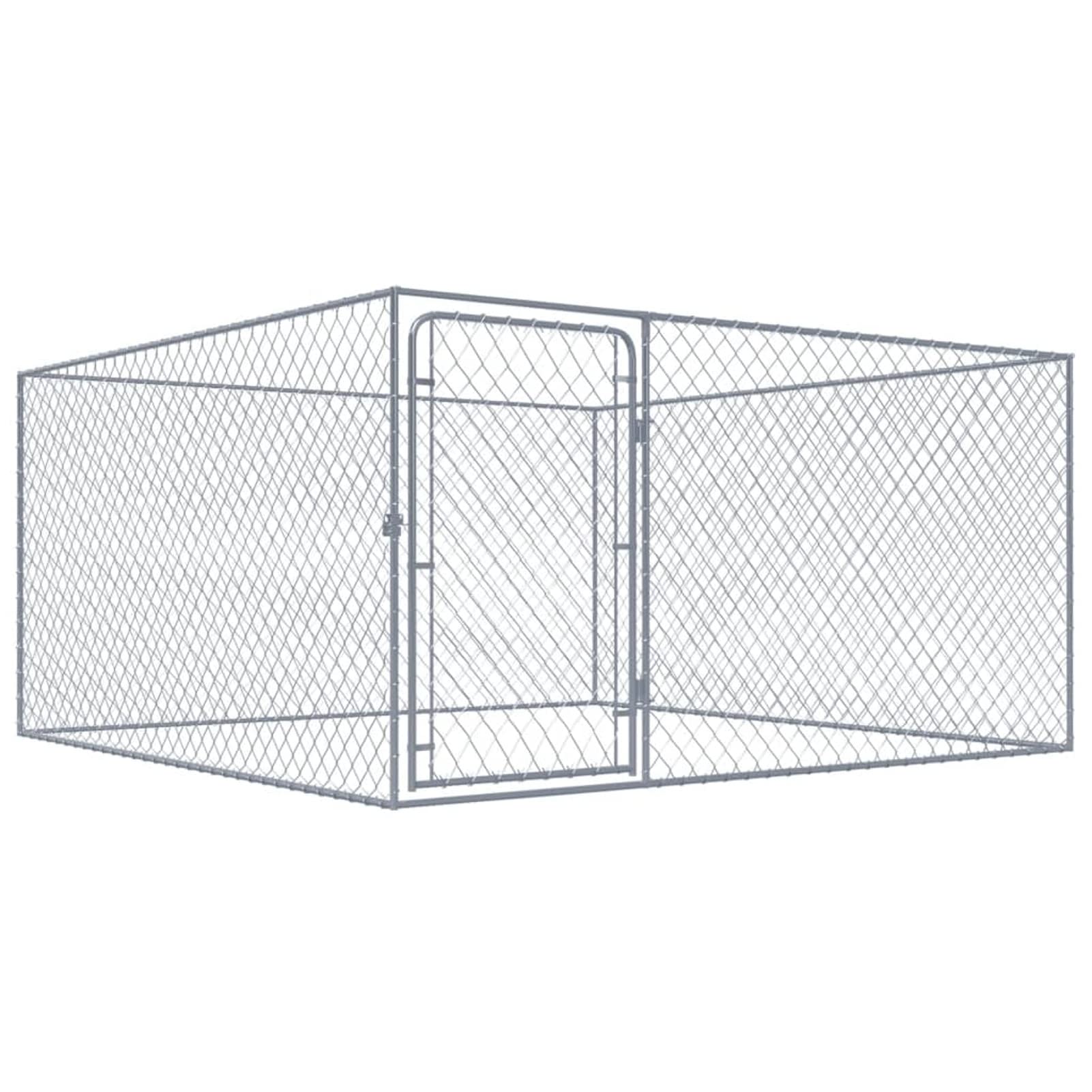 ARKEM Recinto per Cani da Esterno in Acciaio Zincato 2x2x1 m,Recinto per Cani da Giardino, Gabbia per Conigli, Recinto per Animali Domestici, Gatti, Cuccioli, Porte con Chiavistello e Parasole, in Fil