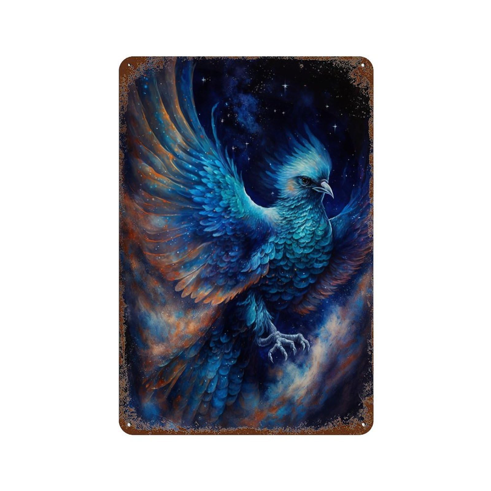 Cosmic Feathered Beast-9 Retro Metal Sign 11.8"x7.9", Shabby Chic Decor for Bistro, Counter And Cafe Decor