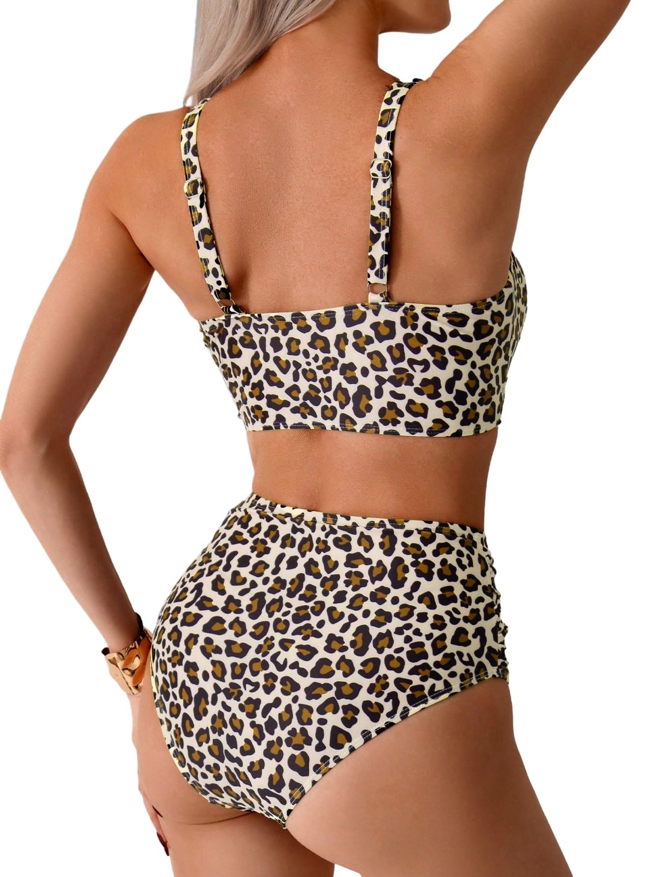 SweatyRocks Costume da bagno a vita alta