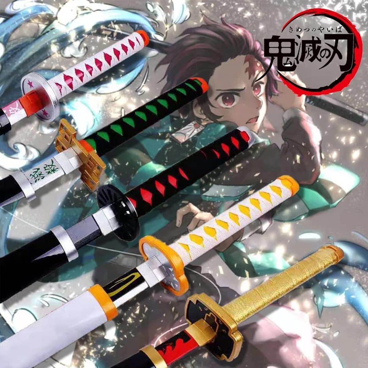 Katana Miniature Demon Slayer Tanjiro - 23 Cm, Ouvre-lettre, Porte-clés Collection