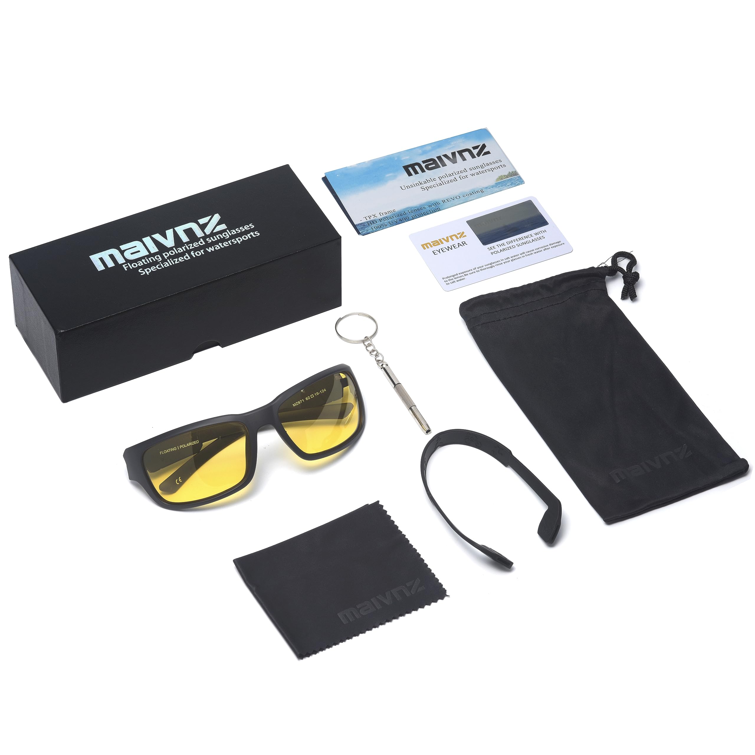 maivnz Gafas de sol polarizadas flotantes para hombres y mujeres, gafas deportivas UV400 insumergibles para kayak, navegación y surf
