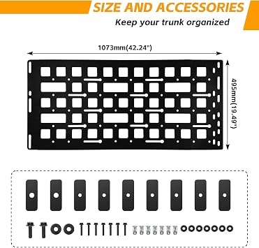 2PCS Side Molle Panel Compatible with 2015-2025 Ford Transit Cargo Van Mid/High Roof Heavy Duty Van Shelving Storage Molle Panel Organizer for 2024 Transit Accessories