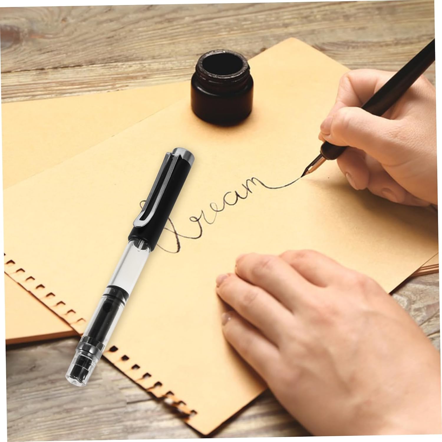 Chinese Calligraphy Brush Pen Piston Ink Brush for Calligraphy Painting Writing Versatile Tool for Artists of All Skill Levels Soft Hair Brush for Detailed Art
