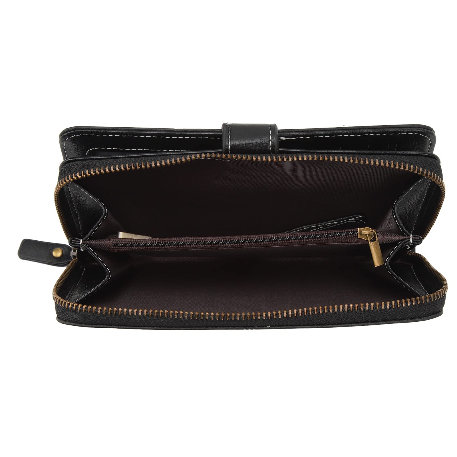 Ölwachs-Leder Geldbörse Mit Reißverschluss - Kleingeldtasche Für Münzen & Karten