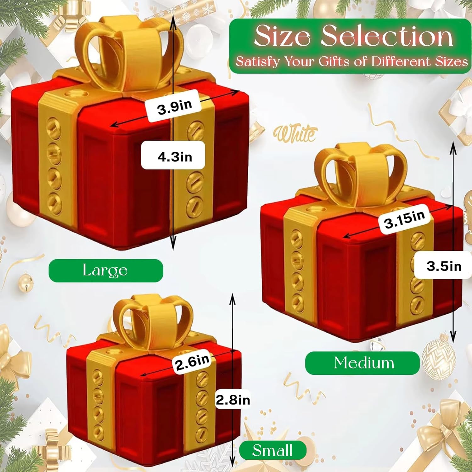 Annoying Gift Box with Screws, The Annoying Present, Annoying Gift Box with Just for You Finger in a Box, Surprise Funny Prank Box (Green Black,XL)