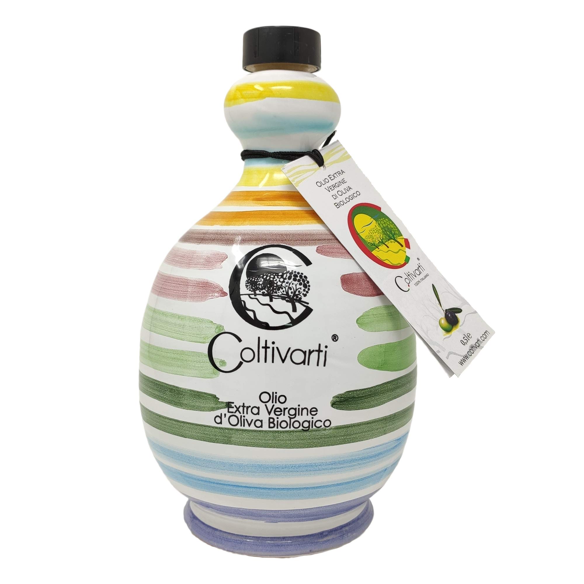 Coltivarti - Bio Olivenöl Extra Vergine Keramikkrug 500ml (Festa) - 1