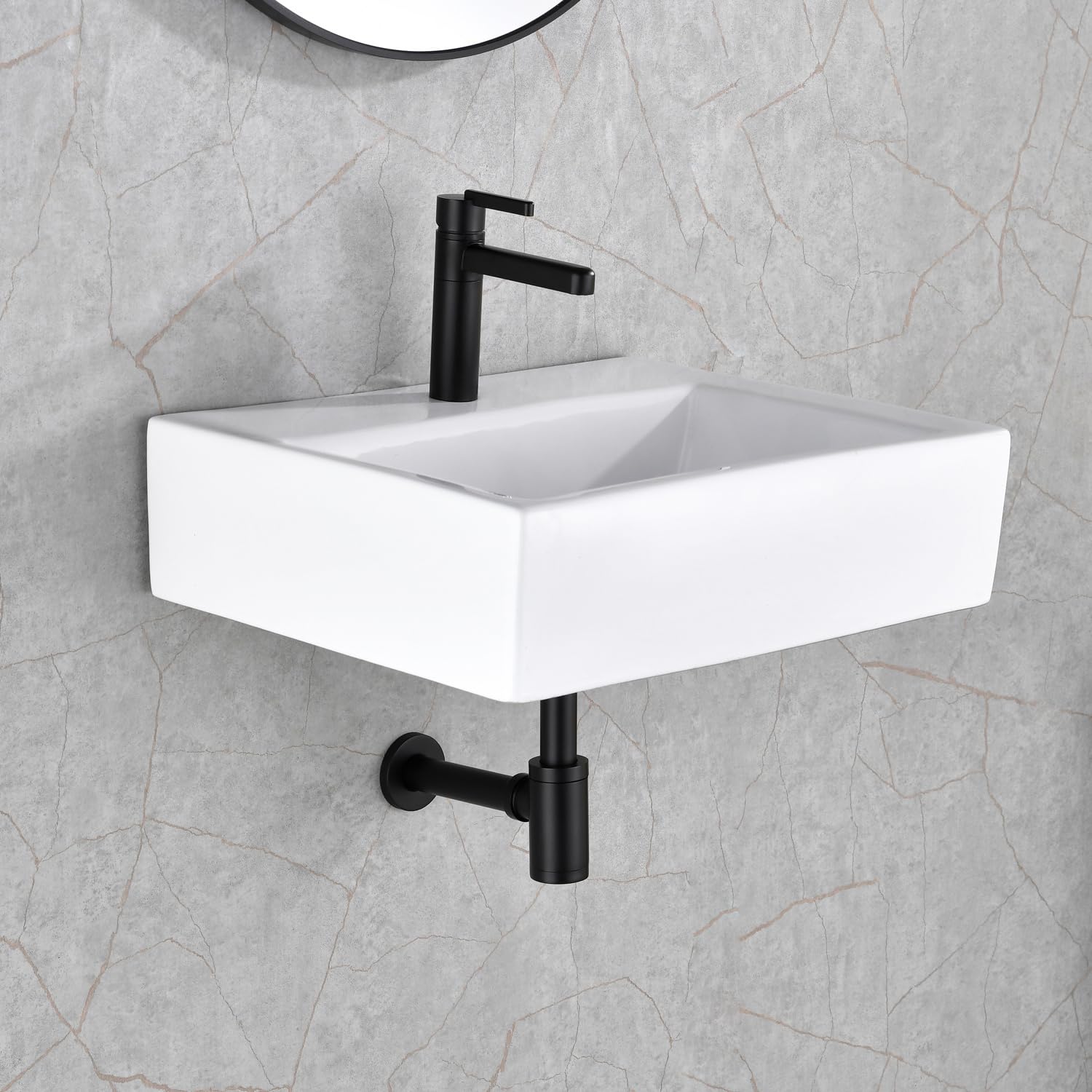 Juego completo de tapones para fregadero de baño con trampa en forma de P ajustable de 1-1/4 para botellas, de latón sólido, tubo de drenaje y tapón de drenaje desplegable sin rebosadero