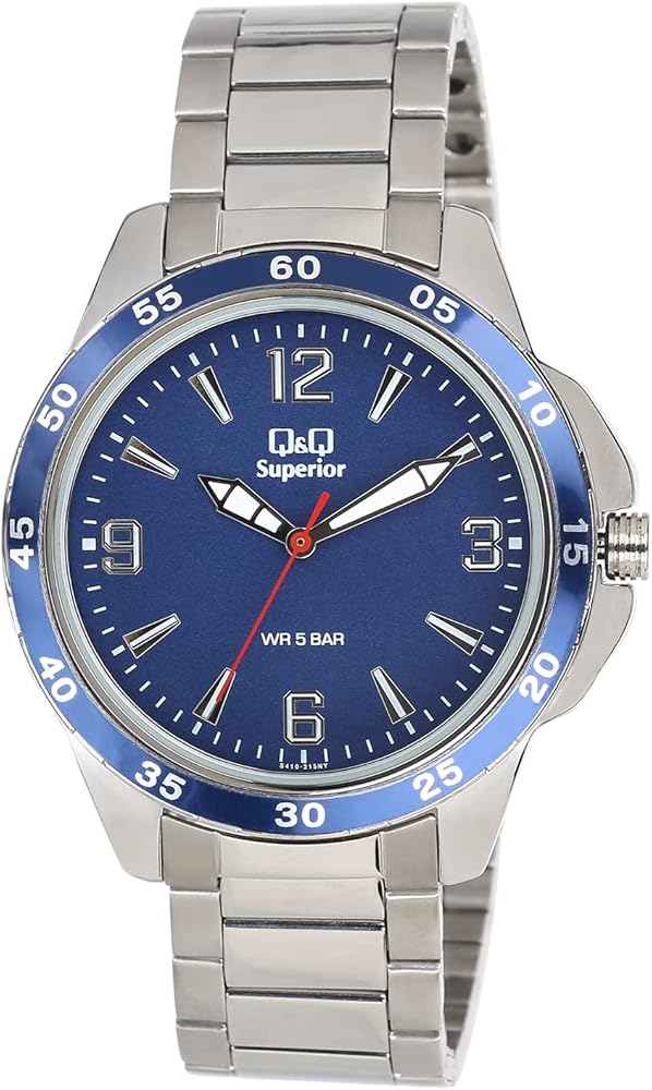 Q&Q Superior Collection Analog Blue Dial Men's Watch-S410-215NY