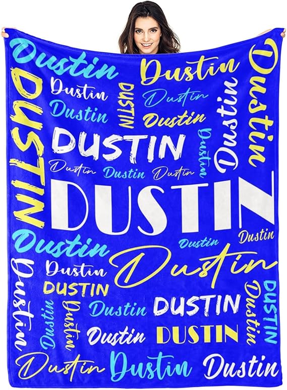Personalized Blankets for Kids with Names Customized Blankets with Name for Adult Custom Blanket Gift for Birthday Christmas Valentines Day Gift