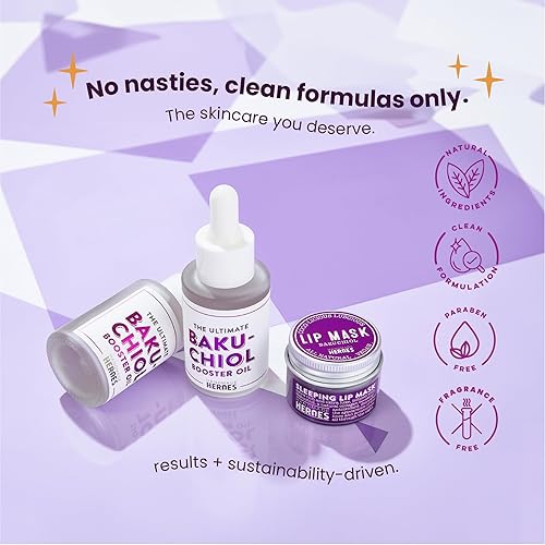 Miniatura 2 de Ahorra un 15 % en paquete facial de Bakuchiol - Aceite facial de Bakuchiol, exfoliante labial y mascarilla