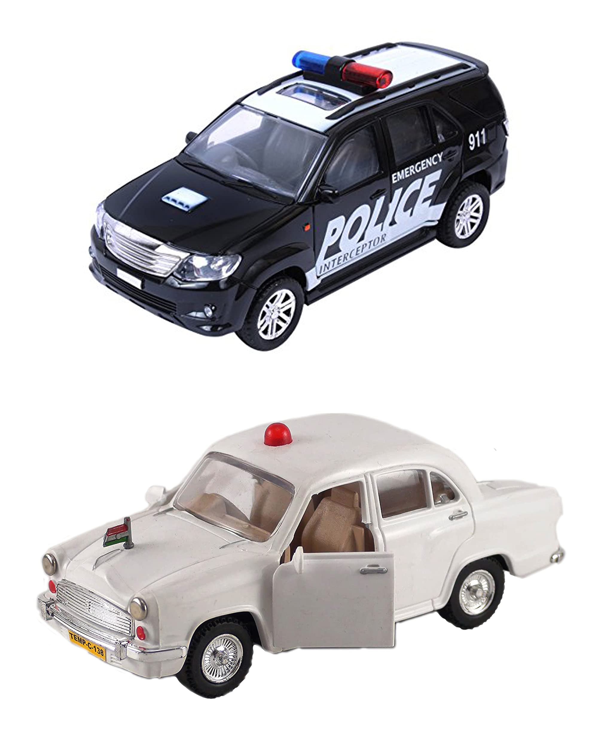 toyco® ( Pack of 2 Pull Back VIP Ambassador (Door Openable) & Fortune Interceptor Police Toy Car Combo Set for Kids Age 3+ Years (B09WKJ6F8F) Amazon Price History, Amazon Price Tracker