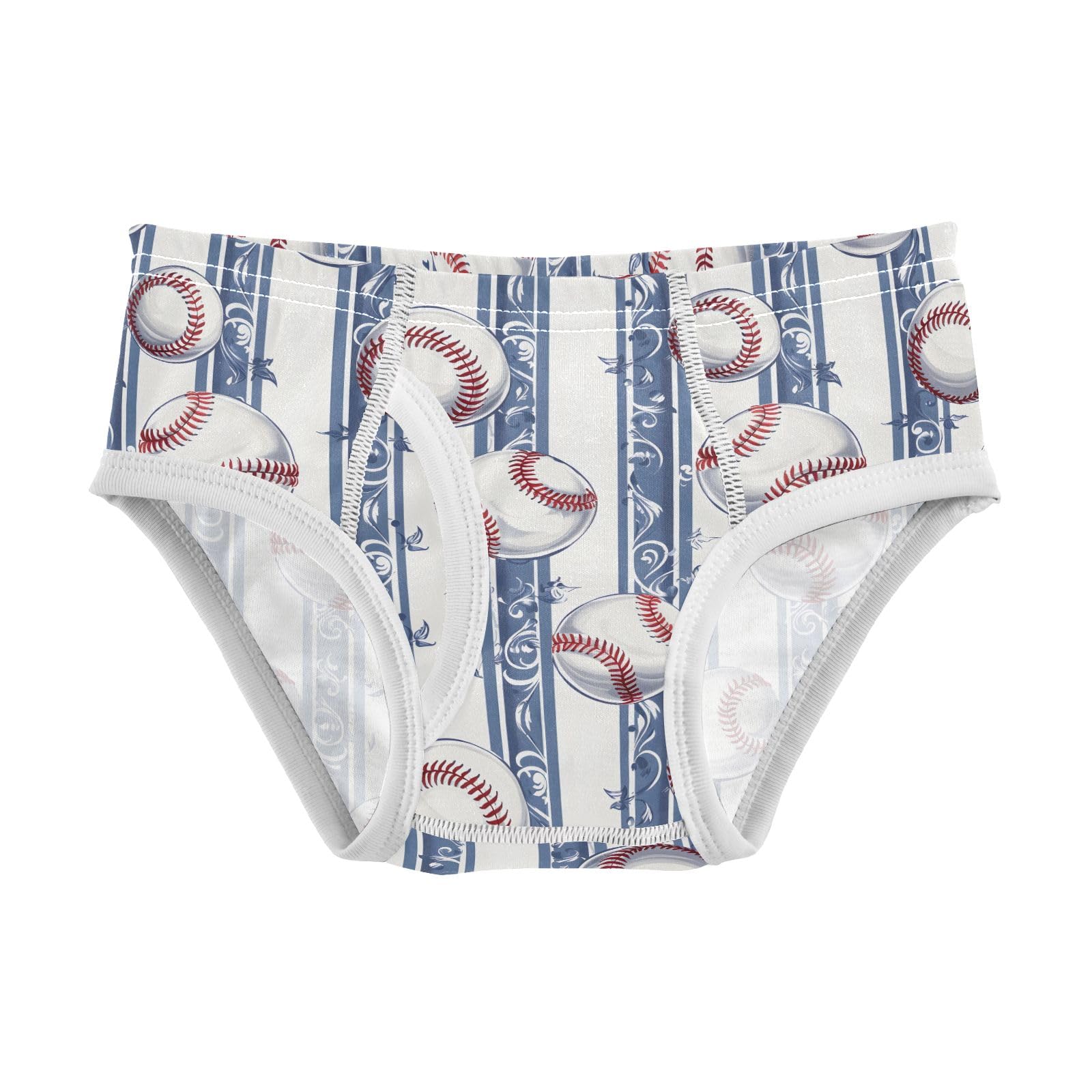 Boys Exclusive Briefs Toddler Underwear 95 Combed Cotton Boxerbriefs 2T Baseball Blue Vertical Stripes