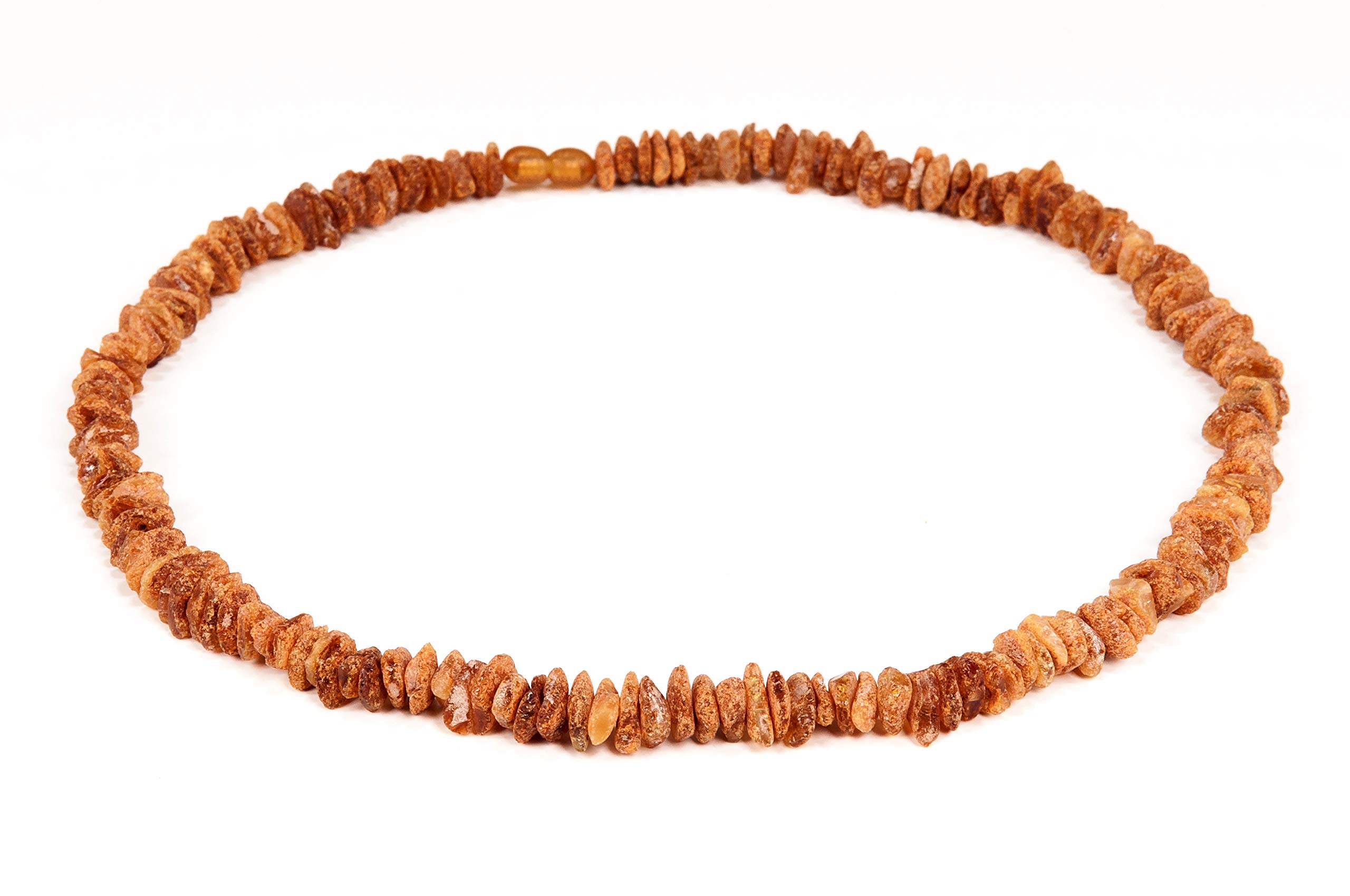 AMBERAGE Natural Baltic Amber Necklace for Women - Hand Made from Raw/Certified Baltic Amber Beads(2 Sizes)
