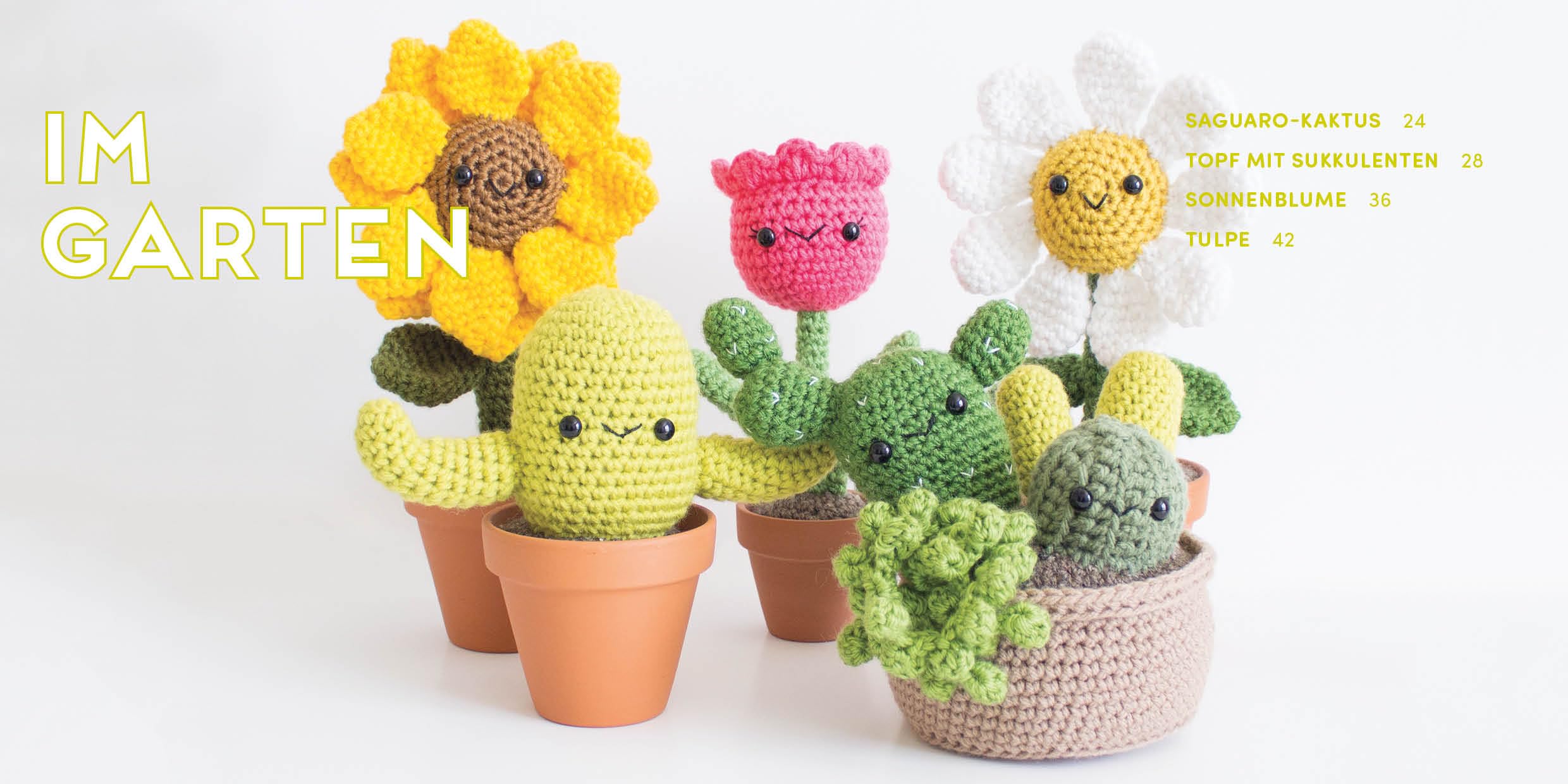 Meine kunterbunte Amigurumi-Welt – super einfach 25 niedliche Figuren häkeln: Jeder Step mit Bild: Kaktus, Sonnenblume, Qualle, Kuh, Cupcake, Donut, Pfirsich, Aubergine und viele mehr