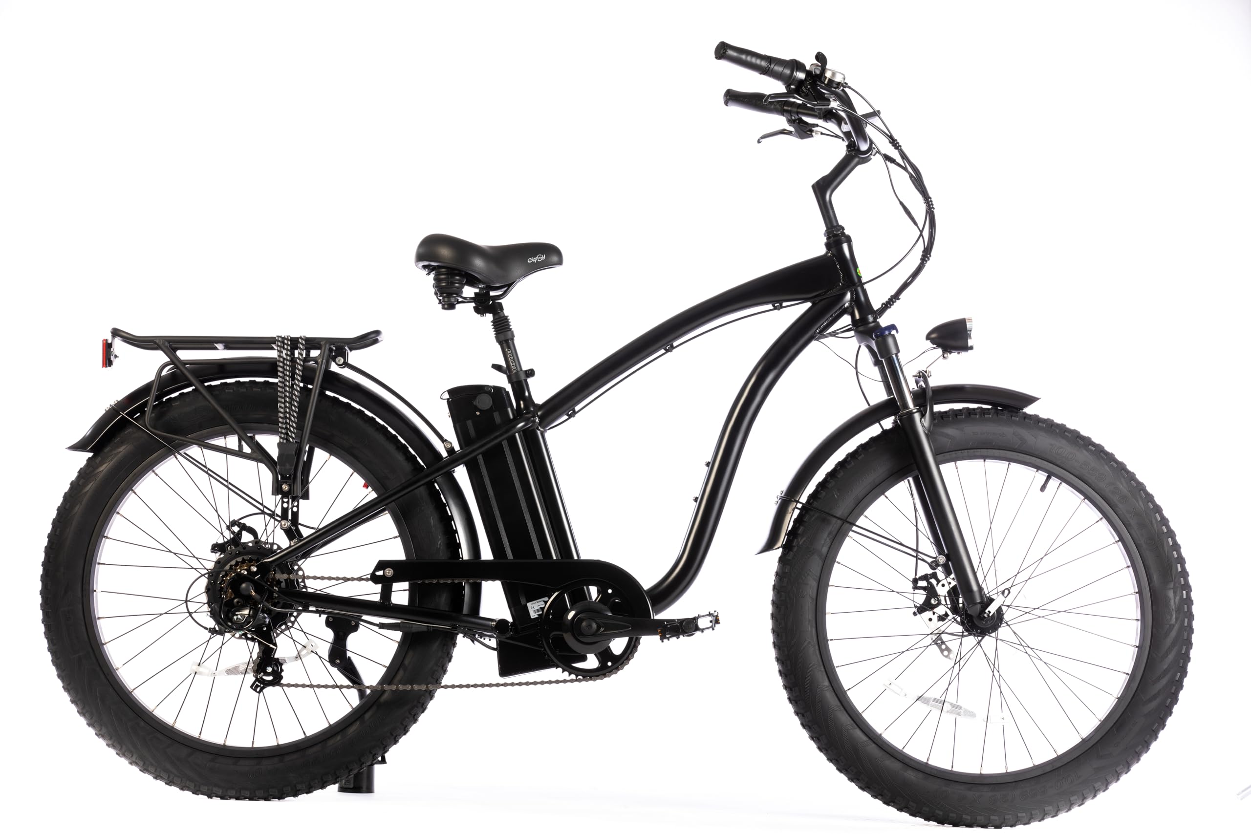 S132 Black - 48V750W16AH 26" X4.0 Fat TIRE Beach Cruiser Electric Bicycle