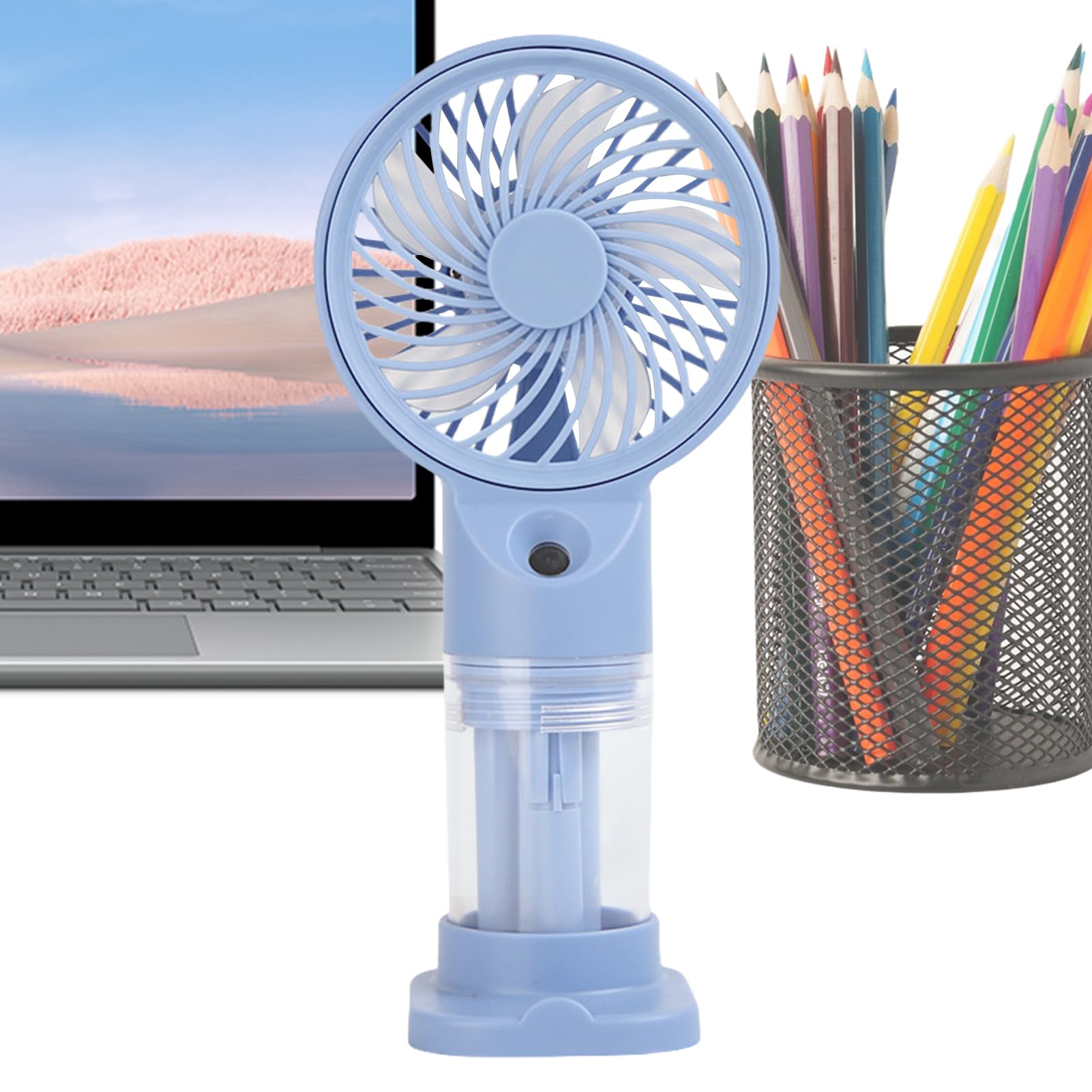 Misting Fan Portable - Foldable Personal Fan with Mist Spray,Foldable Air Cooler 3 Speeds Cooling for Outdoor Travel Relaxation Camping Home Shopping Summer Beach Gym Picnic
