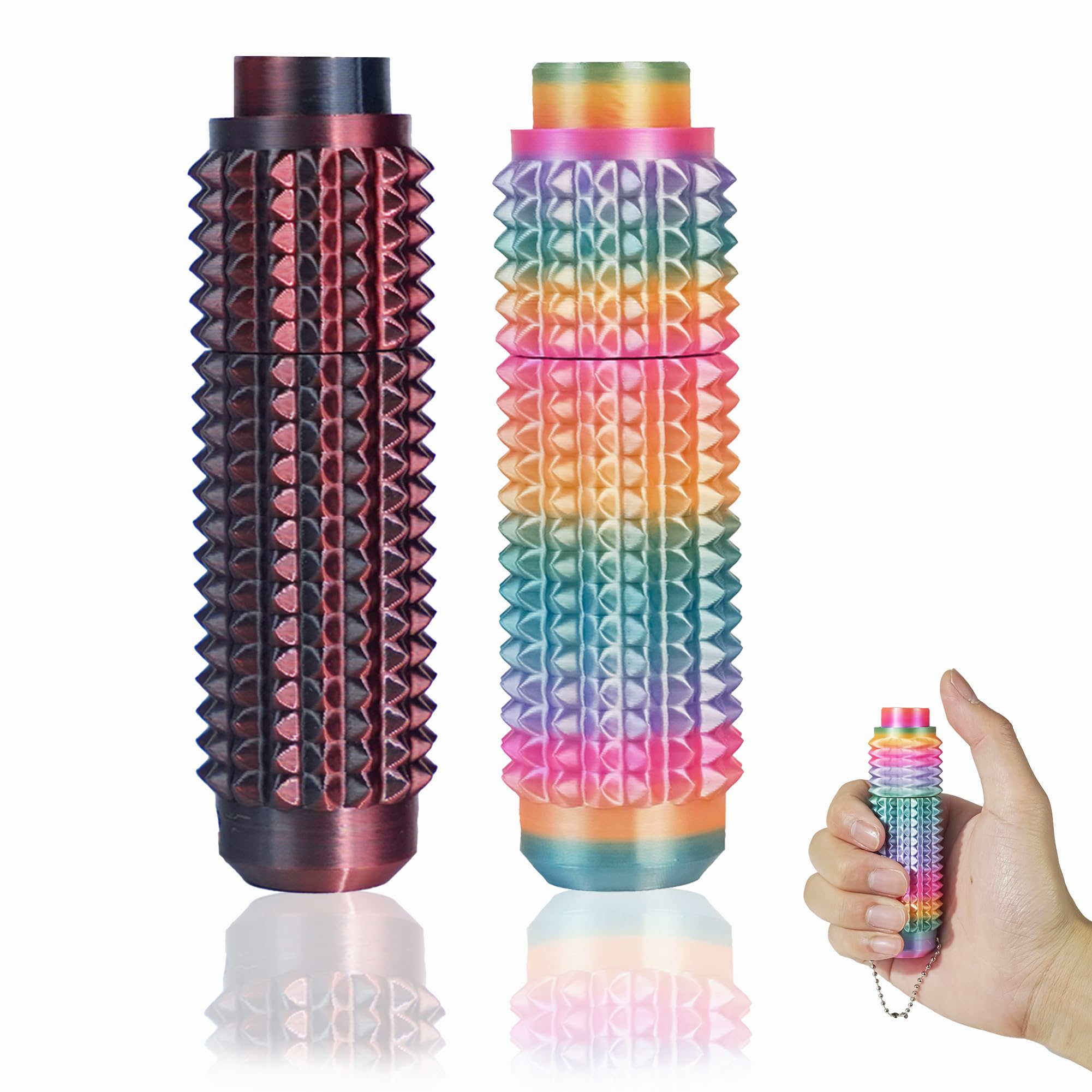 SnapMorph3.0 Little Ouchies Fidget Toys , Pain Stim Toy with Buttons and Spinning - Stress Relief &amp; Pain Relief Stimulation for Adults &amp; Teens, 2PCS Dark Gold + Color