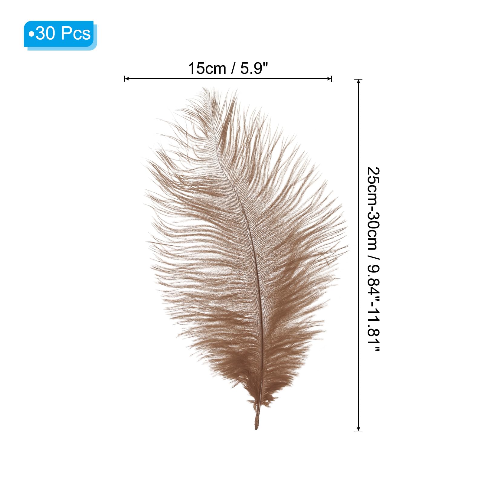 PATIKIL 8-10 Inch(20-25cm) Ostrich Feathers - Image 2