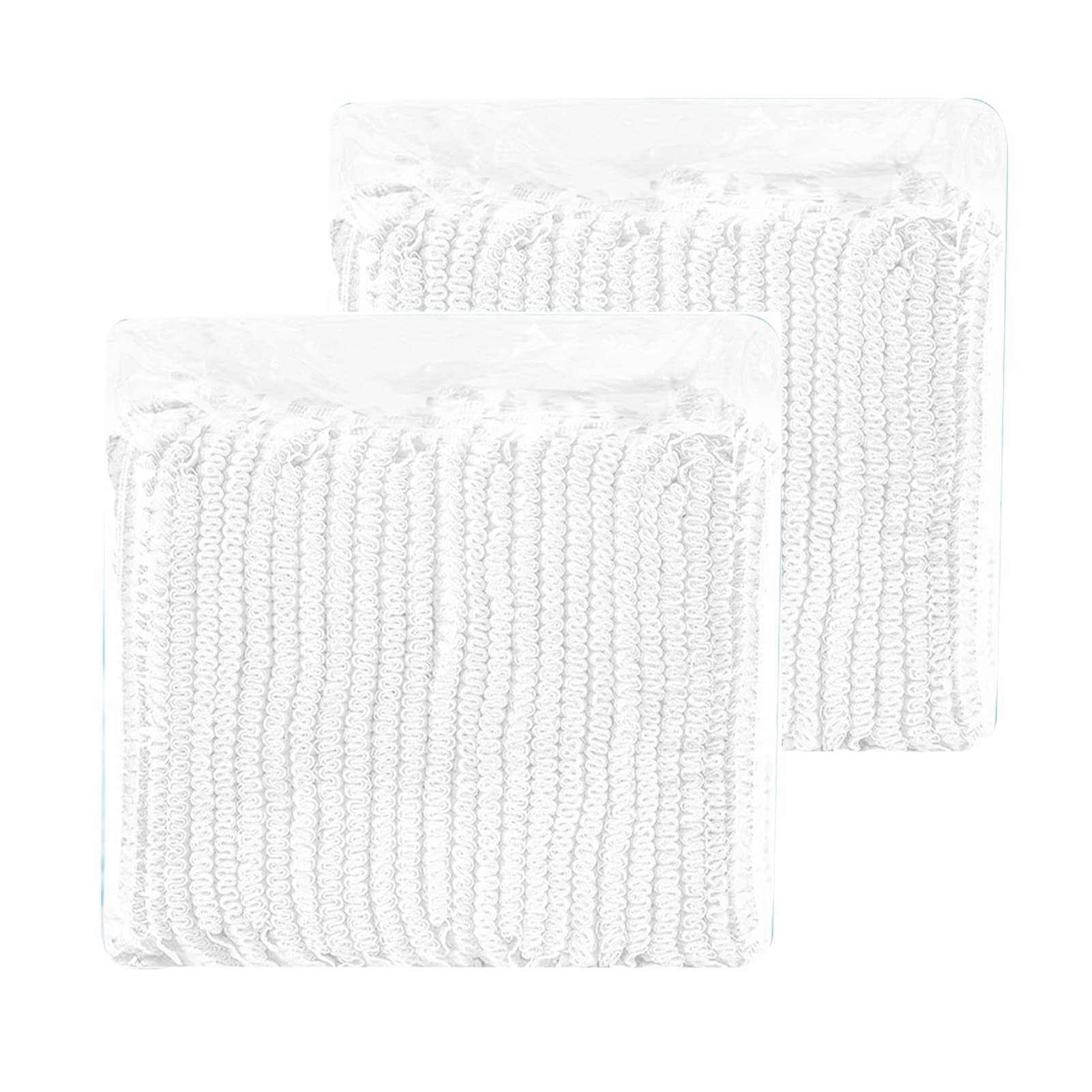 100 Pcs Disposable Bouffant Non Woven Fabric Hair Head Cover Net Elastic Dust for Beauty Salon Factory Food Service (21in Rubber Band)