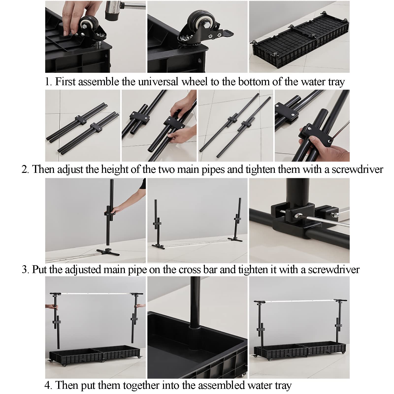 Escurridor De Fregonas De Suelo, Soporte para Escobas Y Fregonas, Soporte De Pared para Fregonas Y Escobas, Organizador De Artículos De Limpieza, Organizador De Escobas,10slots