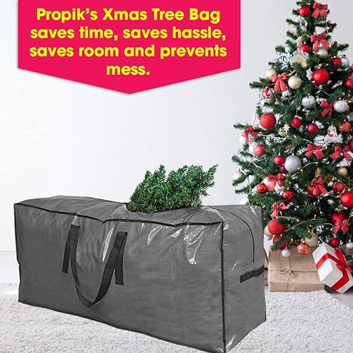Miniatura 30 de ProPik Bolsa de almacenamiento para árbol de Navidad Se adapta a árboles desmontados de hasta 7 pies de alto Estuche de almacenamiento de árbol
