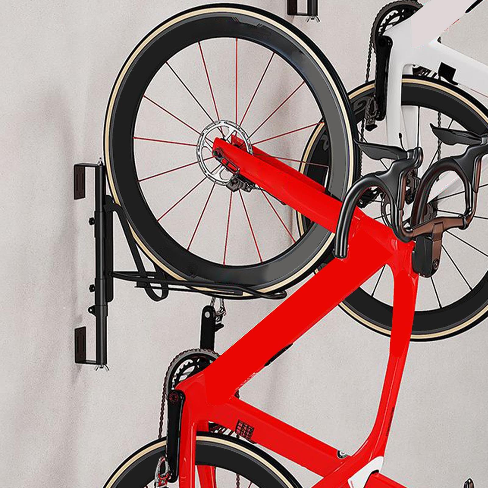 Soporte Para Bicicleta En Pared | Organizador De Bicicletas Montaje En Pared Ajustable - Soporte Plegable Ajustable Para Taller Césped Exterior Apartamento Sótano Garaje Interior