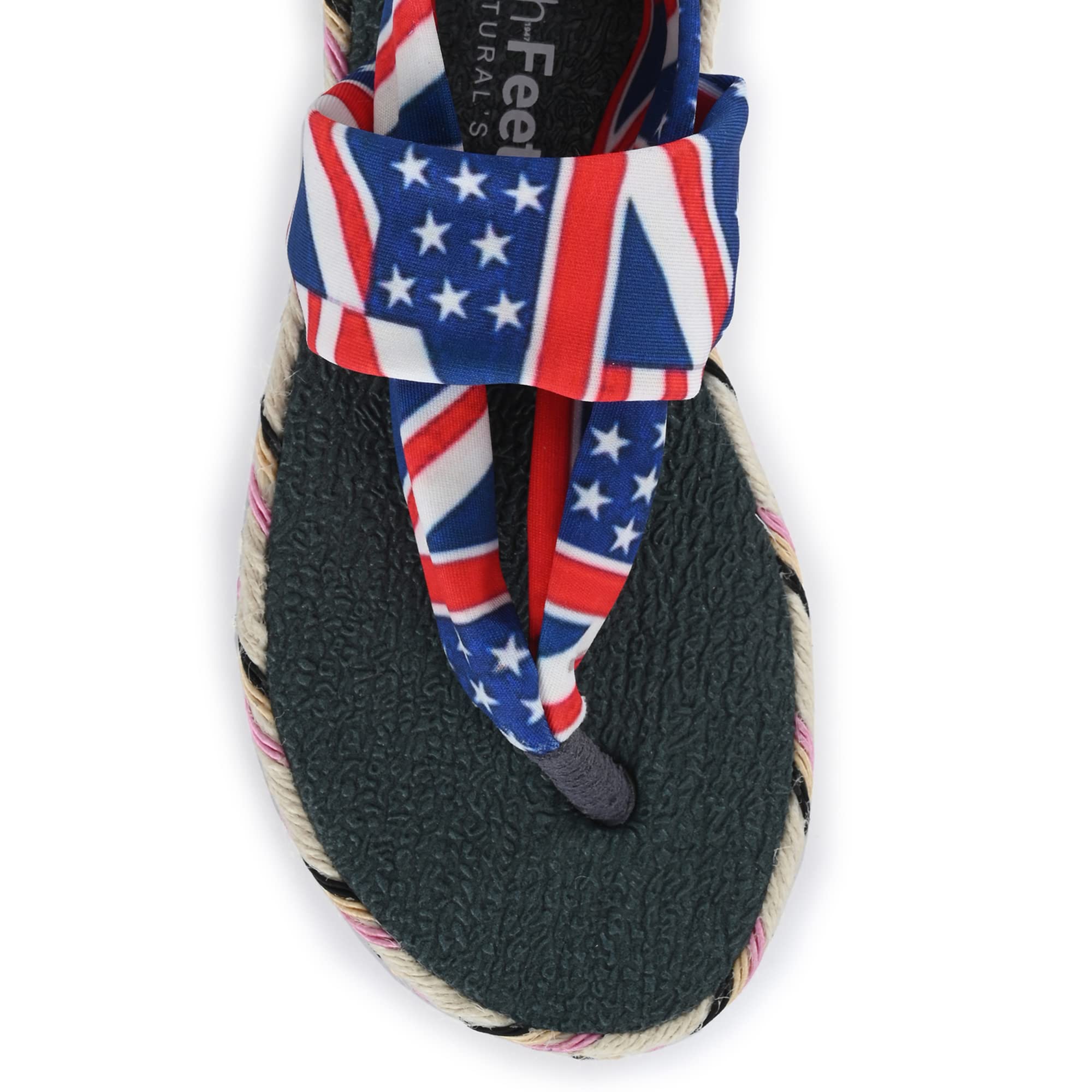 Fresh Feet Yoga Mat Flats Sleeper for Kids Girls - (American Print, Size 11) 4