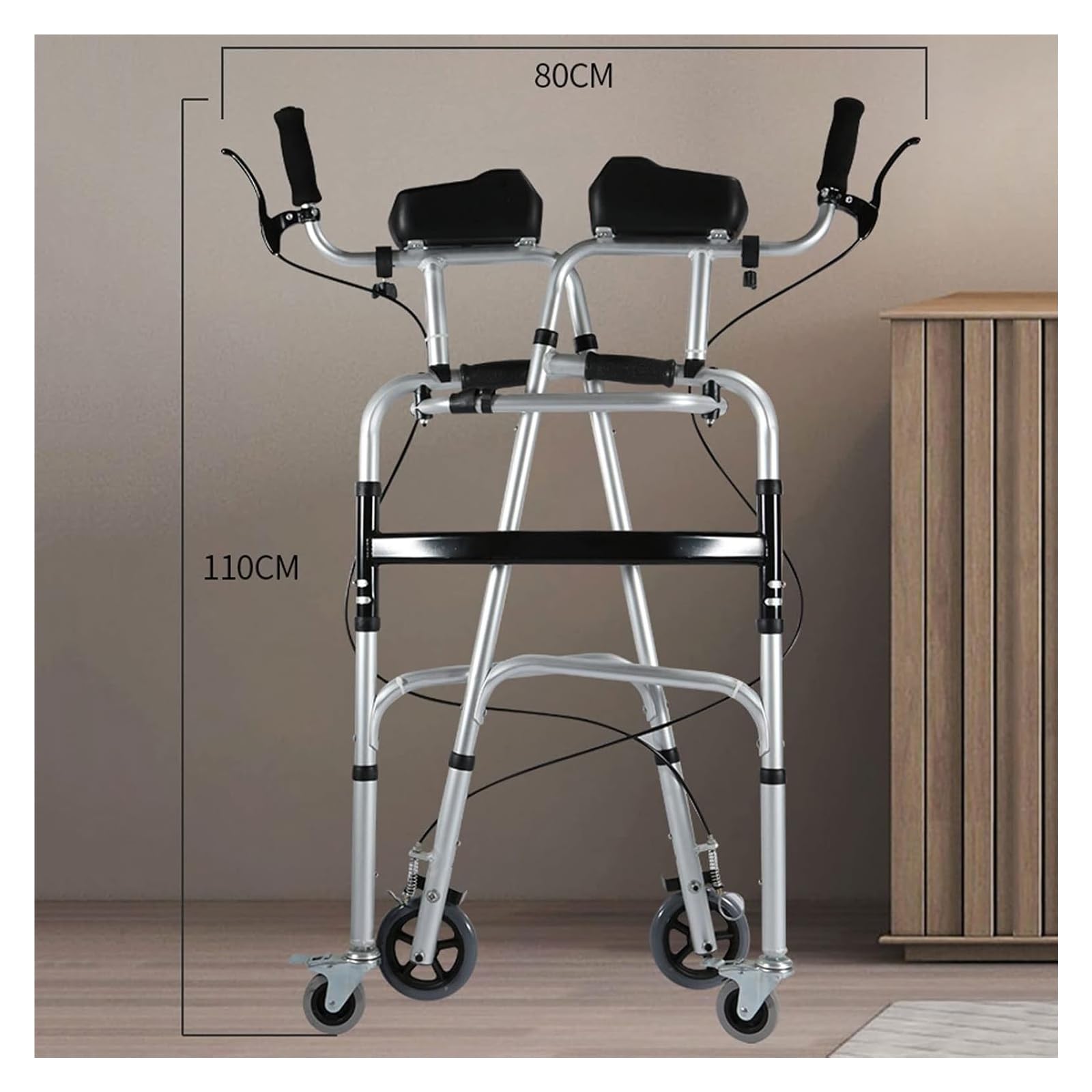 Folding Walker, Folding Walker for Seniors, Narrow Lightweight Walker with Trigger Release for The Elderly