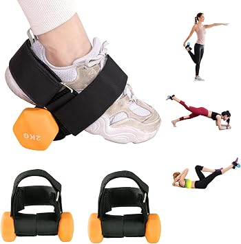 HOMEE Dumbbell Foot Attachment 2PCS, Ankle Straps for Weight Lifting