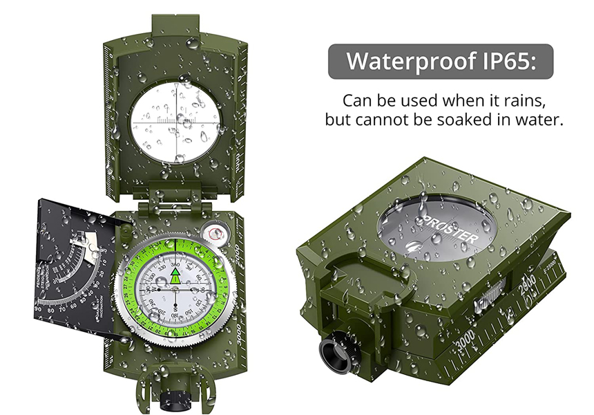 Amazon.com : Proster IP65 Compass Hiking Survival - Lensatic