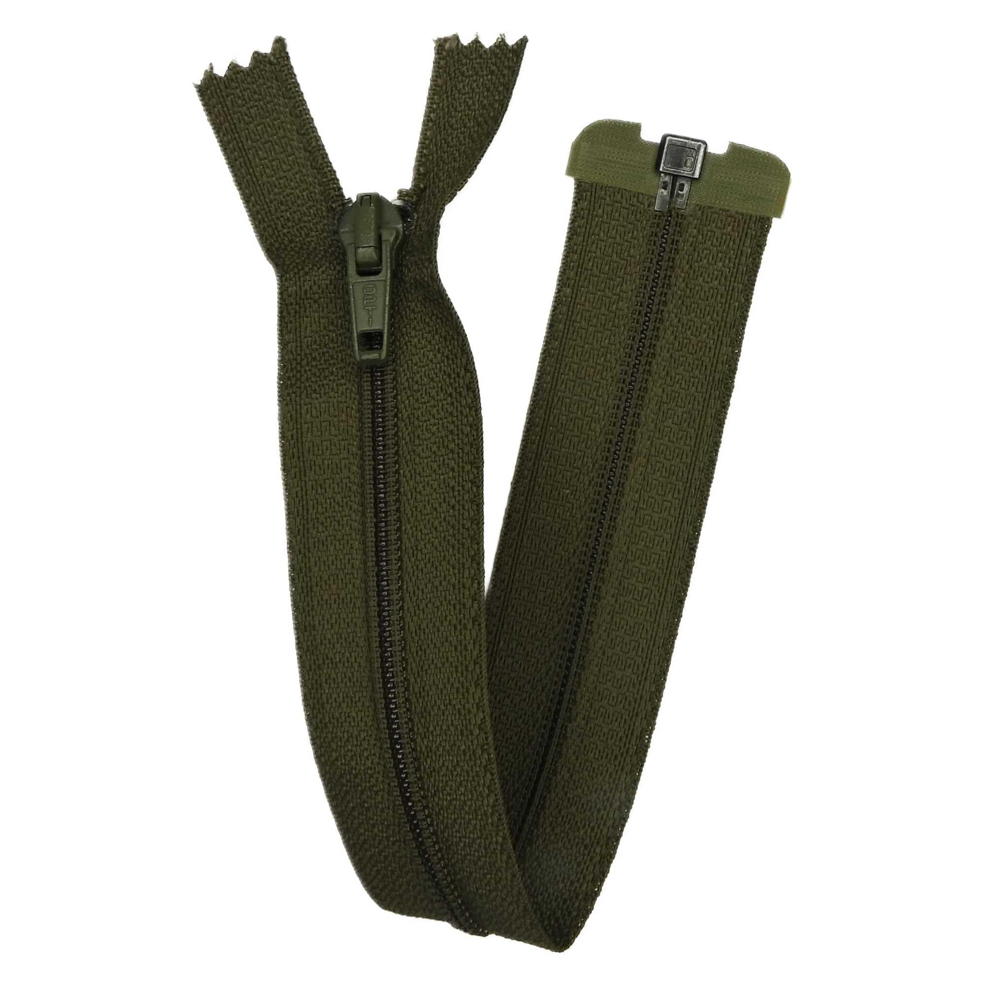 Simon Browne Crafts Open End Zip 26 inch Nylon No5 66cm Coat Jacket 27 Colours BUY 1 or 2 Zips 654D, 5727 Dark Olive Khaki Green, 2