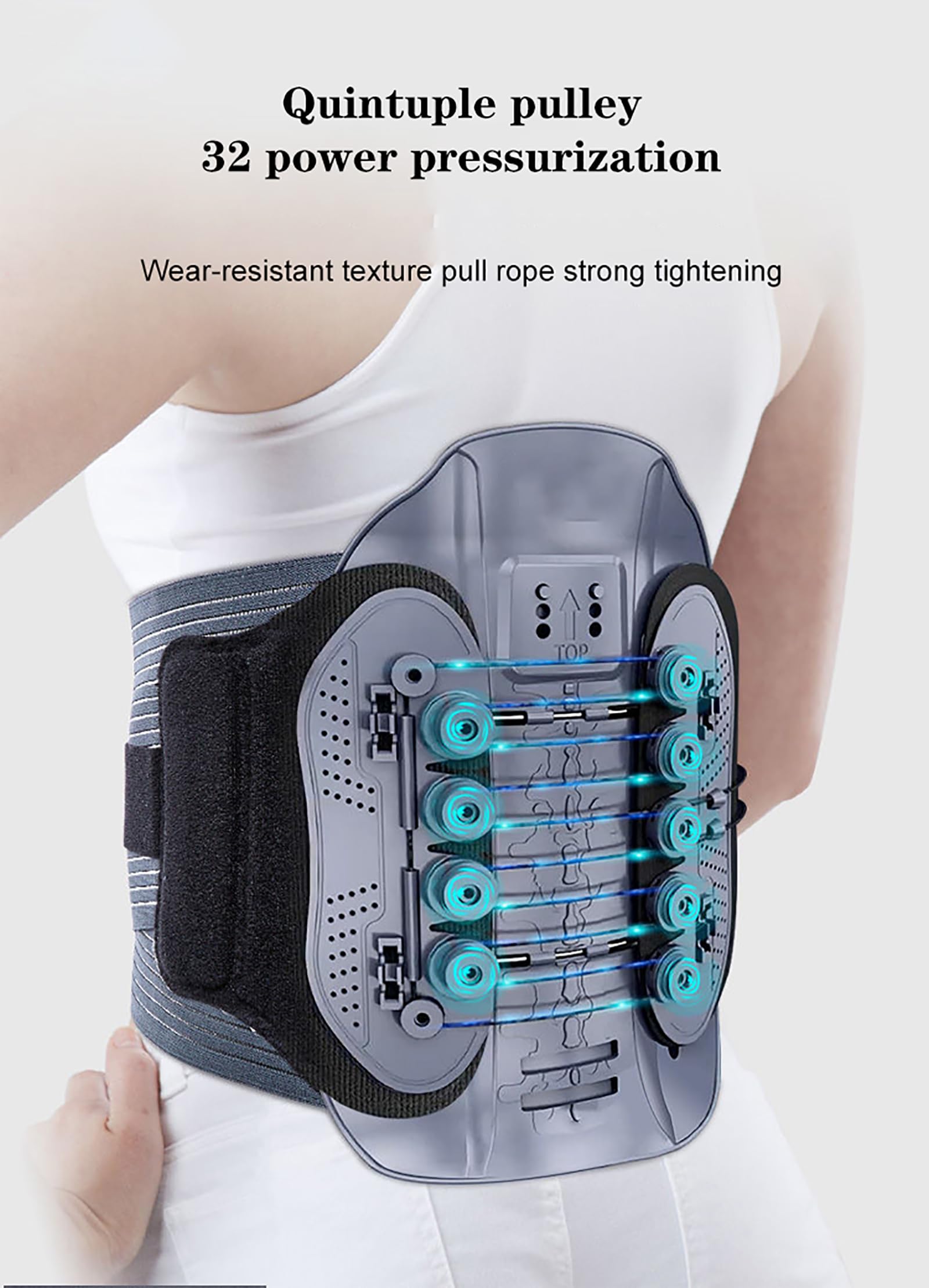 Faja Lumbar para Dolor Lumbar para Mujeres Y Hombres, Cinturón Corrector De Tracción Lumbar, Versión De Descompresión Biónica Ajustable