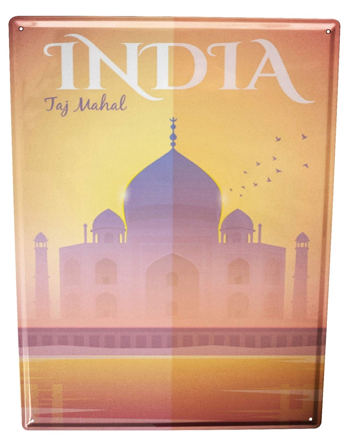 LEotiE SINCE 2004 Tin Sign Metal Plate Poster Plaque 30x40 cm Adventurer India Taj Mahal