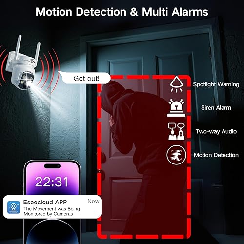 Miniatura 5 de Cámaras de seguridad solares para exteriores, 2K PanTilt 360 View Cámara de seguridad para el hogar inalámbrica SolarBatería 2.4G5.8Ghz WiFi Cámaras