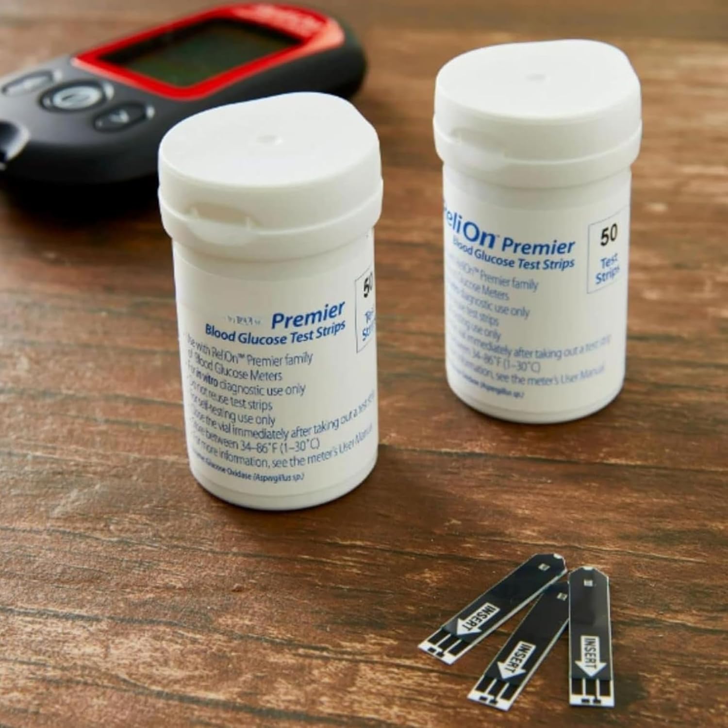 Premier 100 Count Test Strips, No Coding Required - Accurate Monitoring - Care - for Use with.