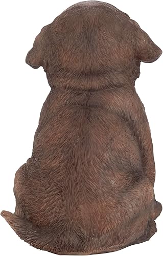 Miniatura 5 de Design Toscano Chocolate Lab Puppy Partner - Estatua coleccionable para perro