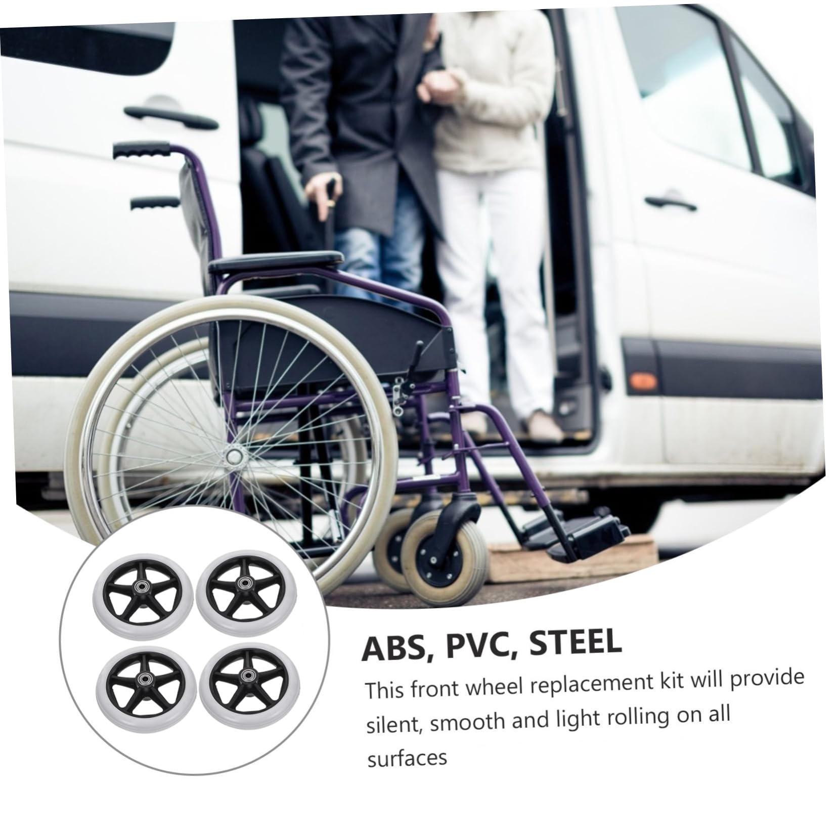 FOMIYES Wheelchair Push Rim Replacement Set of 4 Non-slip for Wheelchair Walker