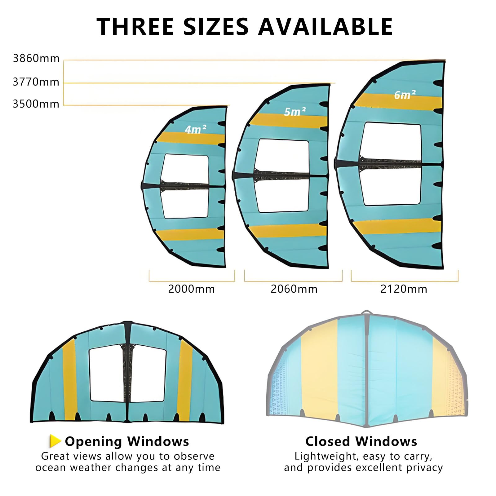 Aufblasbarer Foil-Kite-Wind-Wing, FüR Erwachsene, Surfboard-Kiteboarding Im Wasser, Aufblasbarer Foil-Board-Surf-Wing 4m²