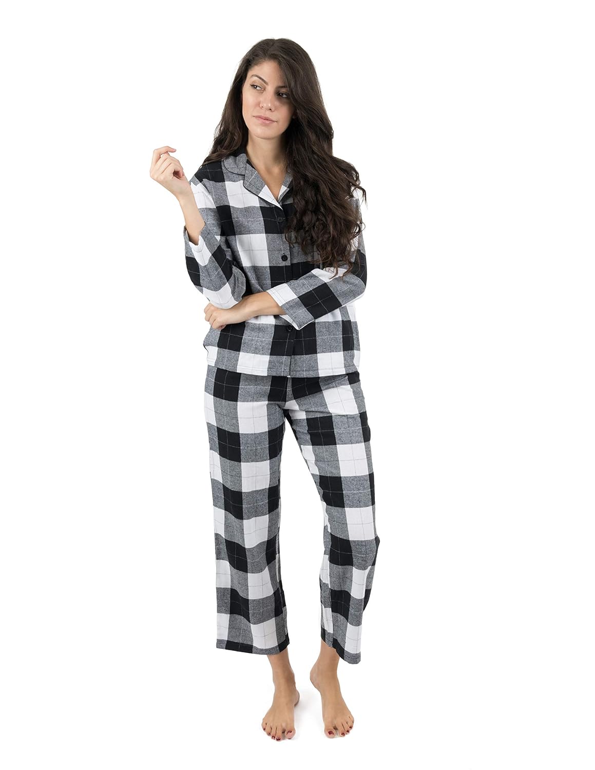 Christmas pajamas black and white Clearance