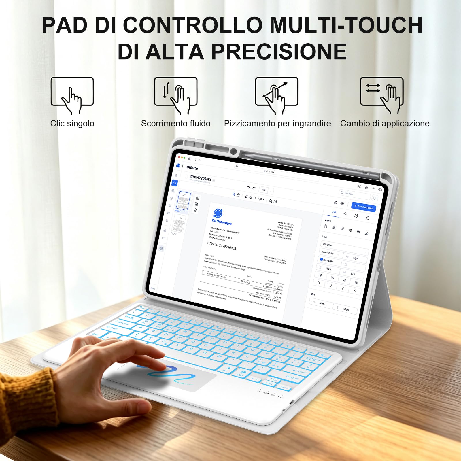 FOGARI Coque clavier pour Lenovo Idea Tab Pro 2025 12,7"
