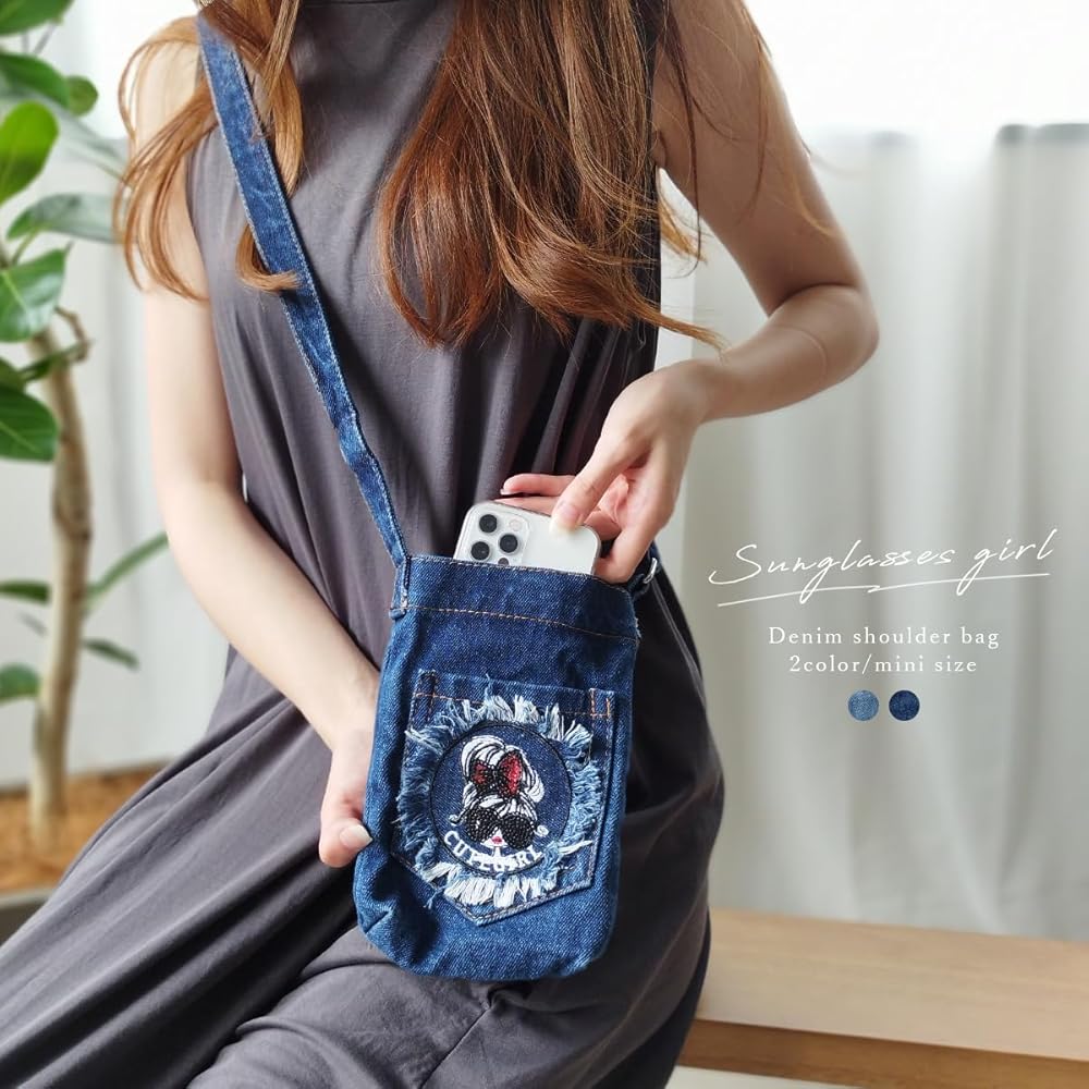 専用ページ*デニムリメイク【ショルダーバッグ＆スマホポーチ】ハンドメイド Amazon | [DIVA Rose] スマホショルダー レディース デニム