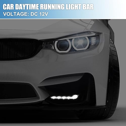 Miniatura 2 de Barra de luz LED en forma de L para coche, luz diurna, 6.9 pulgadas, 6SMD 6500 K, blanco, 20 W, montaje en tornillo, rejilla de parachoques de